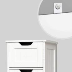 MONEER H1071BC04WT Gabinete con 4 cajones, 30 x 30 x 82 cm, blanco