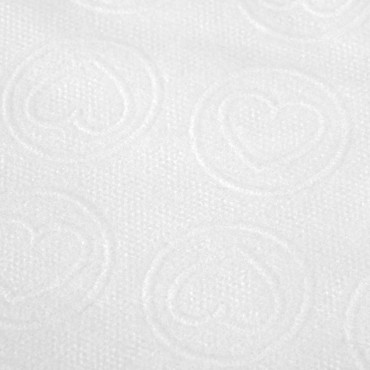 Fasce monouso trattamento 20 pz 70×40 cm cuori bianchi — primo piano della superficie
