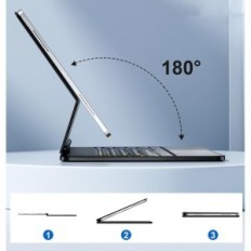 Caso com teclado VOBAFE para ipad ar 13 polegada m2 2024, preto