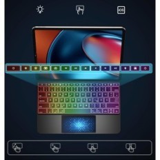 Fodral med vobafe tangentbord för iPad Air 13 tum M2 2024, svart