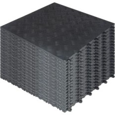 Nisepa, PVC 40 x 40 cm Põrandaplaadid, gr. 18 mm, 20 tk, must