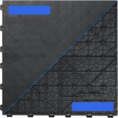 Nisepa, PVC 40 x 40 cm grindų plytelės, gr. 18 mm, 20 vnt, juoda