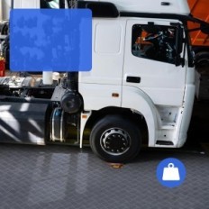 Padlólapok Nisorpa, PVC 40 x 40 cm, 18 mm, 20 db, fekete