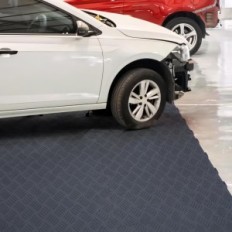 NISEPA, PVC 40 x 40 cm Piastrelle per pavimenti, gr. 18 mm, 20 pezzi, nero