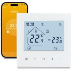 Termostat Beok TDR89W-WiFi-WPB Smart WLAN, s LCD displejem 3a, bílá