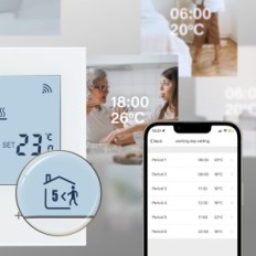Termostat BEOK TDR89W-WIFI-WPB SMART WLAN, s LCD displejom 3A, biela