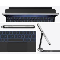 Ningmin tipkovnico za iPad Air 11 palcev 2024 (M2), črna