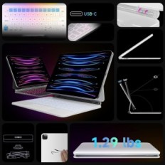 Billentyűzet nymine iPad Air 11 inch 2024 (M2), fehér