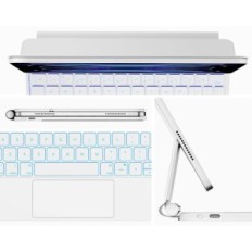 Ninmin Klaviatuuri korpus iPad Air 11 tolli 2024 (m2), valge