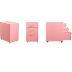 Draagbare HollyHome-documenten, 3 laden, roze