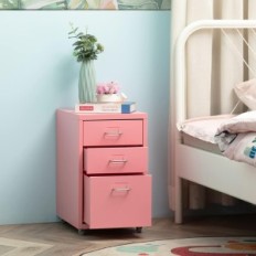 Draagbare HollyHome-documenten, 3 laden, roze