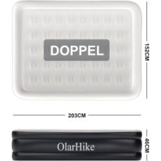 AlarHike Oppblåsbar madrass med en innebygd elektrisk pumpe, 203 x 152 x 46 cm