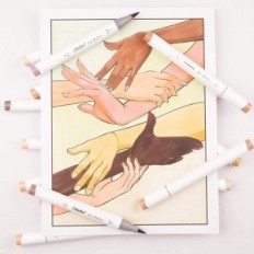 Alcoholische markers ohuhu y30-80400-30, 24 stuks, pastelkleuren, dubbelzijdig