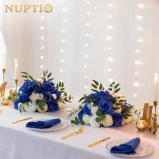 Fleurs décoratives Nuptio pour éléments de mariage - 6 pcs. Diamètre 13,8 pouces