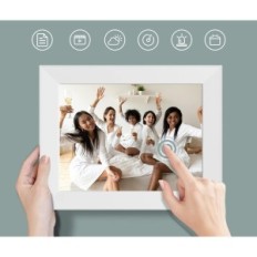 Quadro digital BSIMB WiFi 9 polegadas, com tela de toque IPS, 32 GB, branco