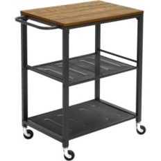 Meerwil serverer vogn på hjul, 60 x 40 x 78,5 cm, metallramme