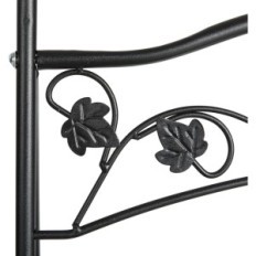 Metal blomsterbed dessecher, 3 hyller, svart