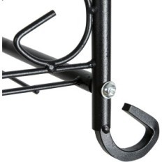 Metallist lillepeenrad, 3 riiulit, must