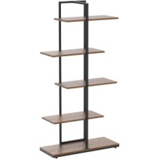 Meereil hyllyt, 5 tasoa, 74 x 28 x 145 cm, ruskea