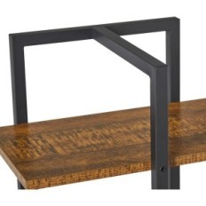 Meerveil shelving, 5 levels, 74 x 28 x 145 cm, brown