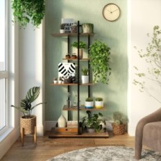 Meerve Shelving, 5 nivåer, 74 x 28 x 145 cm, brun
