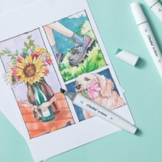 OHUHU Značky Y30-80400-37 60 barev, značky s dvojitým tipem, použitý