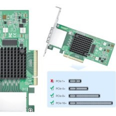RAID kontroller 10gtek välise SAS SATA, 8 ports 6 GB / S, LSI 9200-8E jaoks