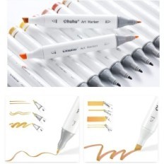 Markers Ohuhu Y30- 80400- 04, 80 szín, dupla tipp táskával