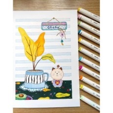 Ohuhu Markers Y30-80400-04, 80 colori, doppie punte con un sacchetto