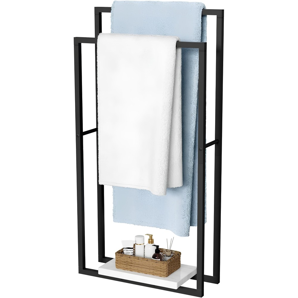 Metal Håndklehenger Svart Bathroom Wall Holder Kes Bth501-BK Resistent mot rust og fuktighet