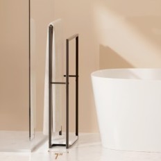 Percha de toalla de metal Baño negro soporte de pared Kes BTH501-BK resistente al óxido y humedad