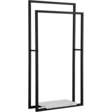 Asciugamani in metallo Gancio Nero Bagno Bagno Porta muro KES BTH501-BK Resistente alla ruggine e all'umidità