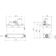 Sanivite SFA 0008 Huispomp, 400 W, wit, gebruikt