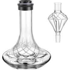 Shisha Ryosee 100 cm För 4 slangar med LED-belysning, Set, Svart