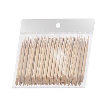 100 unidades de palitos de madeira para manicure 6,5 cm OCHO NAILS — embalagem