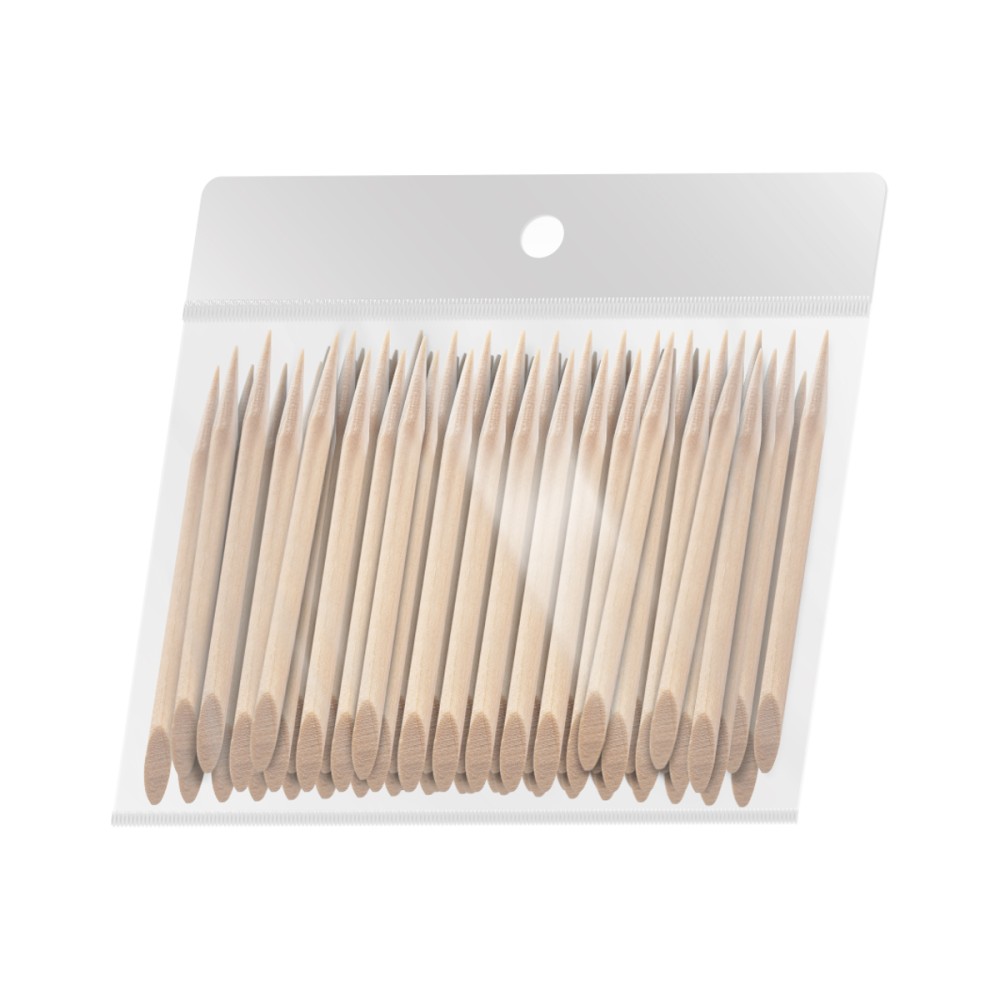 100 kom. Drveni štapići za zanoktice 6,5 cm OCHO NAILS — pakiranje