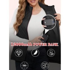 Naisten Kintive US / EU-S takki liivi, Aasia-s / m, akku 12000 mAh