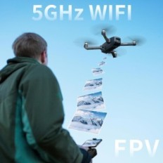 Dron X-imvnlei x15 ynmy15p 2 kameralla, 40 km / h, WiFi 5 GHz, FPV, sininen