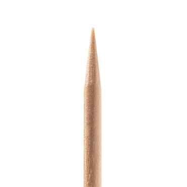 100 pcs. Wooden manicure cuticle sticks 6,5 cm OCHO NAILS — close-up of the handle