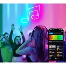 LED neonband 20 m RGB IP68 Wi-Fi färg LED-tejp med fjärrkontroll och kontrolltorn Vattentät