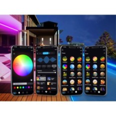 LED neonband 20 m RGB IP68 Wi-Fi färg LED-tejp med fjärrkontroll och kontrolltorn Vattentät