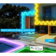 LED NEON TAPE 20 M RGB IP68 Wi-Fi Barva LED páska s dálkovým ovládáním a ovládacím tendoucím vodotěsným