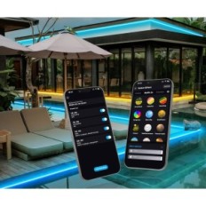 LED neonband 20 m RGB IP68 Wi-Fi färg LED-tejp med fjärrkontroll och kontrolltorn Vattentät