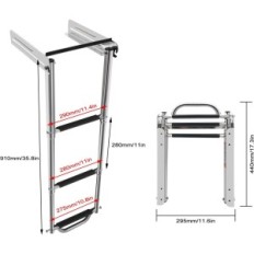 Basin Ladder Kaolali, 3 grader, rustfritt stål, 180 kg