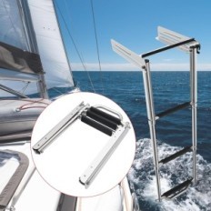 Pool létra KAOLALI, 3 fok, rozsdamentes acél, 180 kg