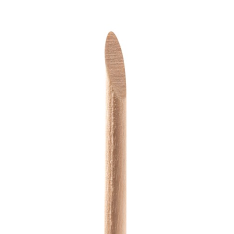 OCHO NAILS 100 darabos fa manikűr bőrkiszúró pálca 11,5 cm — közeli kép a fogantyúról