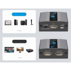 Distributor Vedindust HDMI 1 input 2 Output EDID HDCP2.3 for XBOX