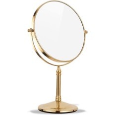 Espejo de maquillaje de joyería, 8 pulgadas, doble cara, color dorado