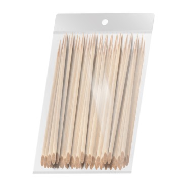 100 unid. pauzinhos de madeira para cutículas de manicure 15 cm OCHO NAILS — embalagem