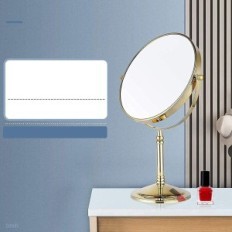 Specchio per il trucco dei gioielli, 8 pollici, doppio lato, colore dell'oro